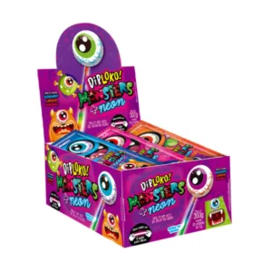 PIRULITO DIPLOKO MONSTER NEON C/15UND DANILLA