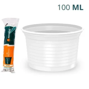 POTE 100ML TRANSLUCIDO C/100UN MINAPLAST