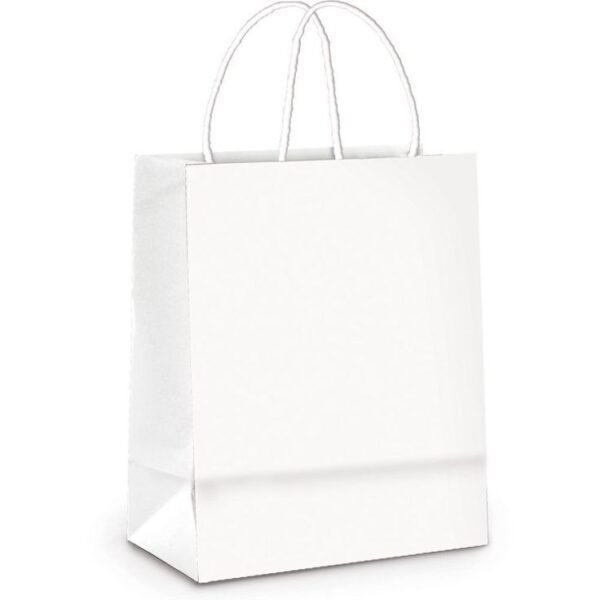 Sacola de papel Branca 16x20cm c/10